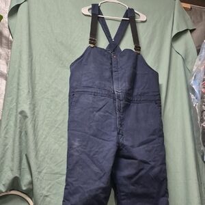 Vintage Walls Blizzard-Proof Insulated Coveralls in Deep Blue